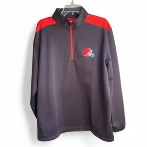Men’s NFL Cleveland Browns Football 1/4 Zip Pullover Sweatshirt XL